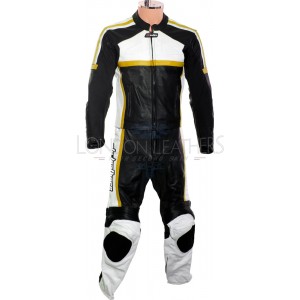 RTX Classic Sport YELLOW Racing Leather Motorcycle Suit